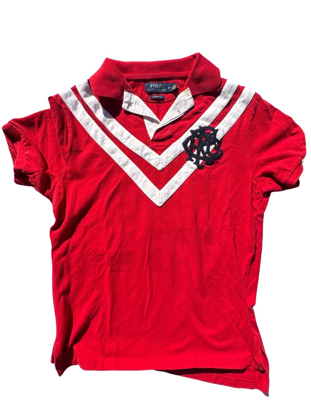 Polo by Ralph Lauren Red V-Stripe Polo Shirt